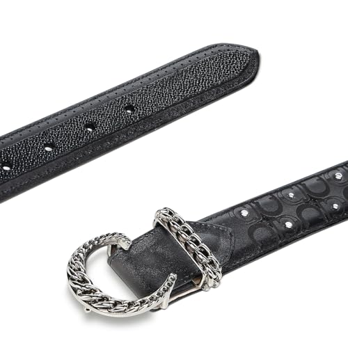 Cuadra Casual Belt for Women in Stingray Leather Black3