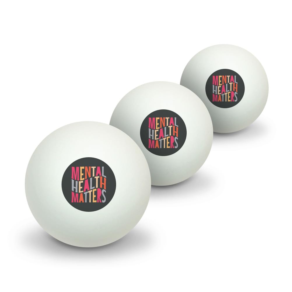 GRAPHICS & MORE Mental Health Matters Novelty Table Tennis Ping Pong Ball 3 Pack