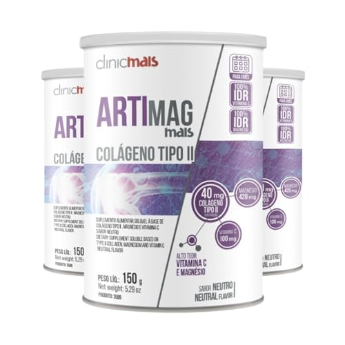 Kit 3 Colágeno tipo 2 II Chá Mais neutro 150g  