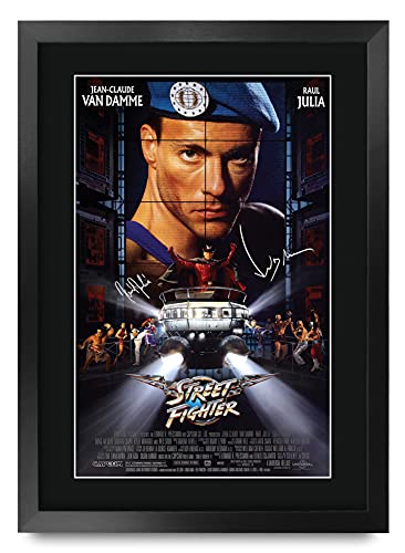 HWC Trading FR A3 Street Fighter Jean‑Claude Van Damme Cadeaux imprimés affiche photo autographe...