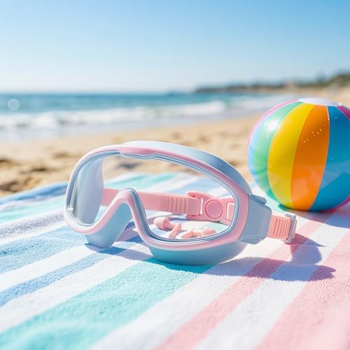 Image of Swim Goggles for Kids 6-12, Wide View Anti-Fog UV Protection No Leaking,Boys Girls Youth Swimming Goggles