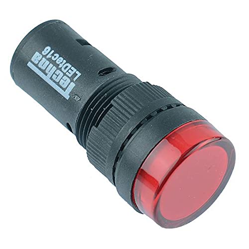 Red 16Mm Led Pilot Indicator Light 230V Low Power Consumption