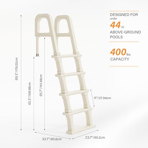 Escalera para piscina 5 escalones 69.3 in altura miniatura 6