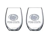 RFSJ Satin Frost Logo Wine or Beverage Glass Set of 2 (Penn State Nittany Lions)