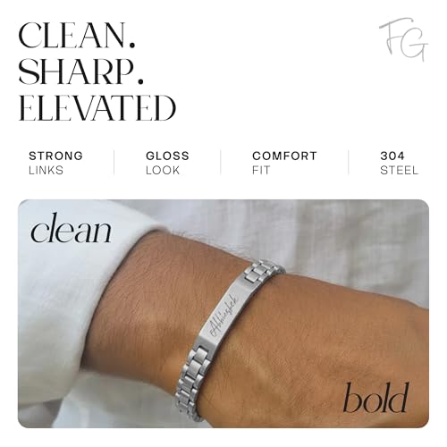 FG Foundation Gift Personalised Regal Chain Bracelet SILVER - Image 3