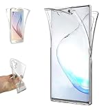 REY Cover in Gel TPU per Samsung Galaxy NOTE10+ - Note 10 Plus, Silicone Case, 360° Full Body Protezione, Protettiva Sottile Back Cover