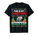 Photo Gallery elephant christmas santa hat pajama shirt - elephant lover maglietta Photo Gallery elephant christmas santa hat pajama shirt - elephant lover maglietta