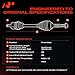 A-Premium Pair (2) Front CV Axle Shaft Assembly Compatible with Honda Civic 2006 2007 2008 2009 2010 2011 2012 2013 2014 2015 L4 1.8L, Automatic Transmission, Driver and Passenger Side