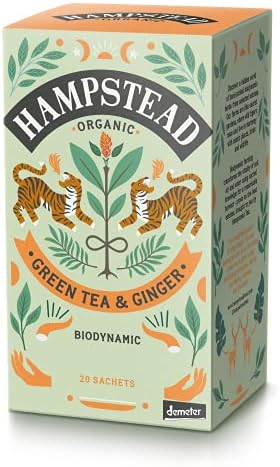 Hampstead Organic Rosehip Hibiscus 20 Teabags (Pack of 4 Total 80 Teabags)