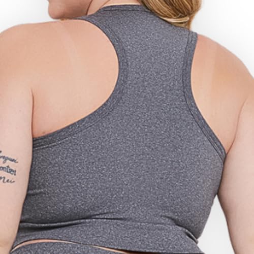 Conjunto Top+Shorts, Esportivo Feminino para Exercícios, Top sem Bojo, Tecido Flexível e Macio, Não