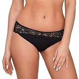 GAIA Dame Slip Voll Klassisch Spitze Geblümt Elegant Unterhose 1161P Kasjana, Schwarz,L
