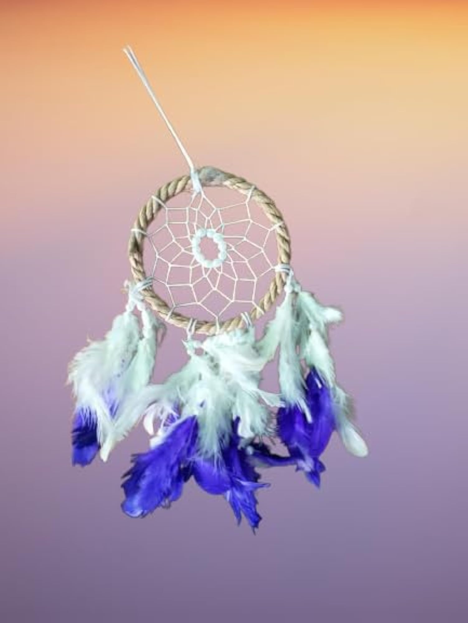 Handcrafted Dream Catcher with Feathers, 15 cm Diameter