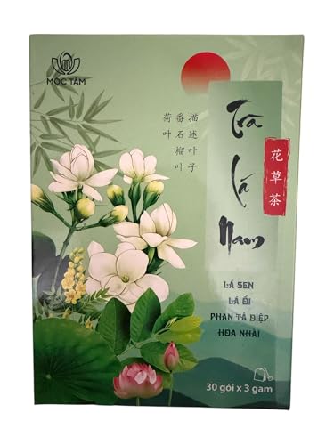 Vietnamese Moc Tam Tra La Nam Herbal Tea - Tra La Sen, La Oi, Phan Ta Diep, Hoa Nhai 30x3g