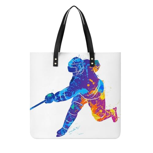 Sac à bandoulière joueur de hockey femmes fourre-tout 39x39cm idéal en voyage