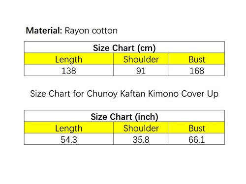 Chunoy Women Casual Short Sleeve Bohemian Lightweight Caftan Kimono Boho Robe Beach Cover Up Robe Split Kaftan Maxi Dress Blue #TOP6