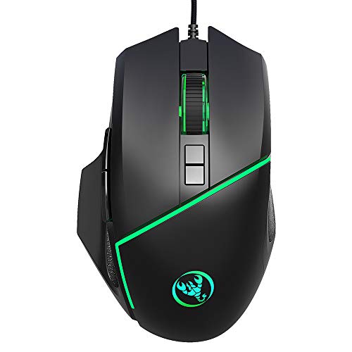 Ratón USB con luz de respiración colorida HXSJ A876 ideal para jugar en ordenador portátil