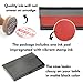 Ink Pad for Rubber Stamps, Stamp Pad for Clear Impression Stamping, Quality Felt Pad Black Ink, Red Ink, Blue Ink (Red, L (3.5 * 6.3))