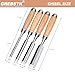 GREBSTK 4pcs Semicircle Chisel Set Carpenter Gouge Chrome Vanadium Steel Semi-Circular Cr-V Woodworking Carving Chisel