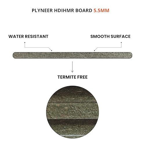 Image of Plyneer HDIHMR MDF Board - High-Density Moisture & Impact Resistant Wood for Modern Furniture & Interior Designs (5.5mm)-8ft x 4ft