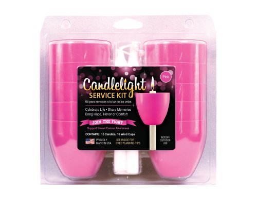 The Candlelight Service Kit (Pack of 10) in Pink Made in USA by Jenacor