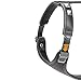 Ferplast Hundegeschirr mittelgroße Hunde Giotto Luxor MEDIUM, aus echtem Leder mit silbernen Nieten, Halsumfang: 38-46 cm, Brustumfang: 57-65 cm, Schwarz