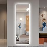 Forme arquée élégante et taille murale - Ce miroir unique (165 x 50 cm) allie design fonctionnel et charme architectural. La forme élégante en arc sur le bord supérieur en fait un accroche-regard moderne sur n'importe quel mur – bien plus qu'un simple miroir avec lumière. Parfait pour le contrôle complet de la tenue dans la chambre ou le dressing.