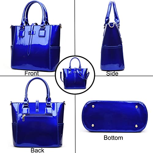 Bolso de mujer 3 piezas con manija superior y asas cruzadas miniatura 5
