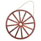 Décorations de fête western : avec son design en forme de roue de chariot, cette décoration murale en bois s'harmonisera parfaitement avec la plupart des styles de décoration intérieure