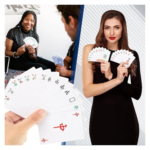 Mahjong Cards Playing Cards Chinese Mah Jongg American Majhong Games Poker miniatura 5