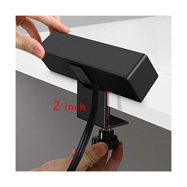 ANNQUAN Desktop Clamp Power Strip with 4 USB Ports,Desk Mount Power