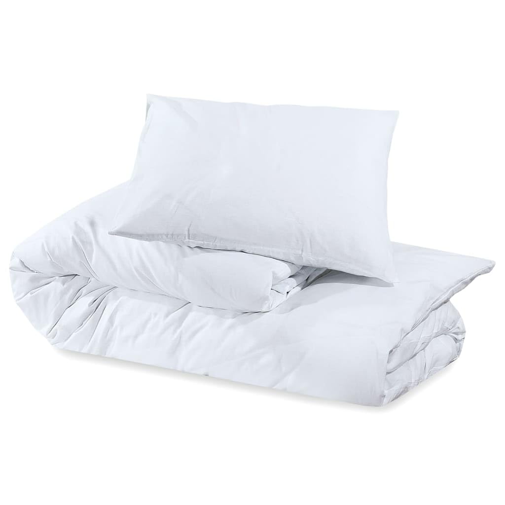 Generico Set Copripiumino Bianco 220x240 cm in Cotone,Casa e Giardino,Biancheria,Lenzuola e Coperte,Copripiumini-136163