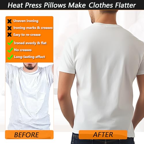 Image of Heat Press Pillow Heat Pressing Transfer Pillow, Teflon Heat Resistant Pressing Pillows for Screen Print and Heat Pressing Shirts (4 Pack 4 Sizes)