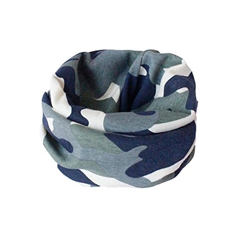 Tenchif Cute Boys Girls Cotton Multifunctional Camouflage Neck Warmer Scarf Cover