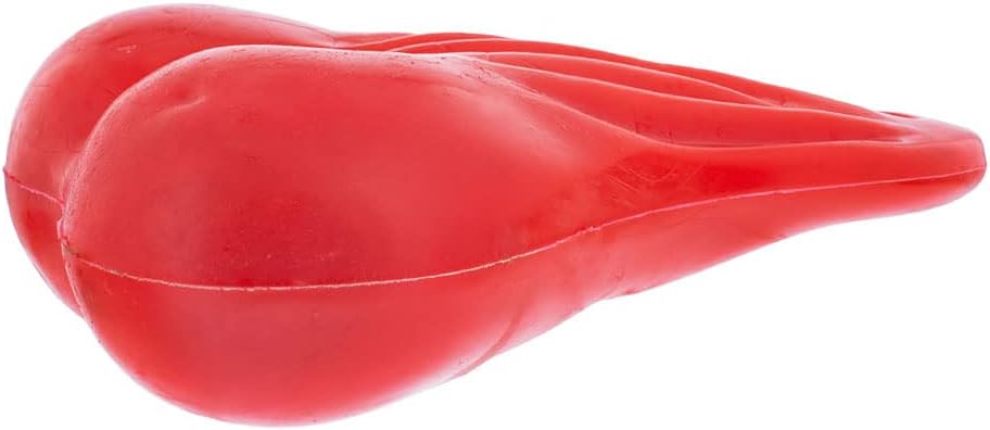 United Pacific 70147 8.25” Tall Large Low-Hanging Rubber Bull Balls, Injection Molded Rubber, Perfect for Trailer Hitches/Bumpers - Red - One Unit