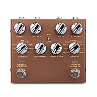 It is a dual channel modulation pedal, supporting stereo input and output. Both of the two effects have independent SPEED/RATE, CONTROL, and DEPTH/MIX knobs. In the middle of the panel, a 3-position toggle Converter is used for choosing the sequence ...