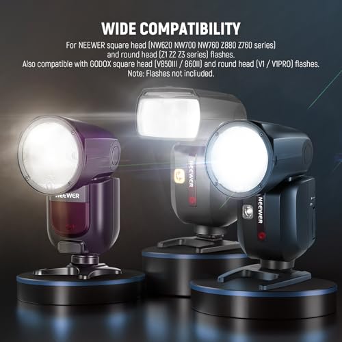 Image of NEEWER Six Color Gel Filter Set, Magnetic Flash Accessories Kit for NEEWER NW760 Z880 Square Head Speedlight & Z1 Z2 Z2PRO Z3 Z2II Z3R Camera Speedlite, Adapter Ring Not Included, CRS17