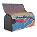 Beautiful Airplane Mailbox Cover for Outdoor Decor Magnetic Strips Unique and Practical Design for All Seasons 25.5x21 in