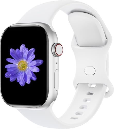 Cindgress Sport Band Compatible with Apple Watch 41mm 38mm 40mm 42mm for Women Men, Soft Silicone...