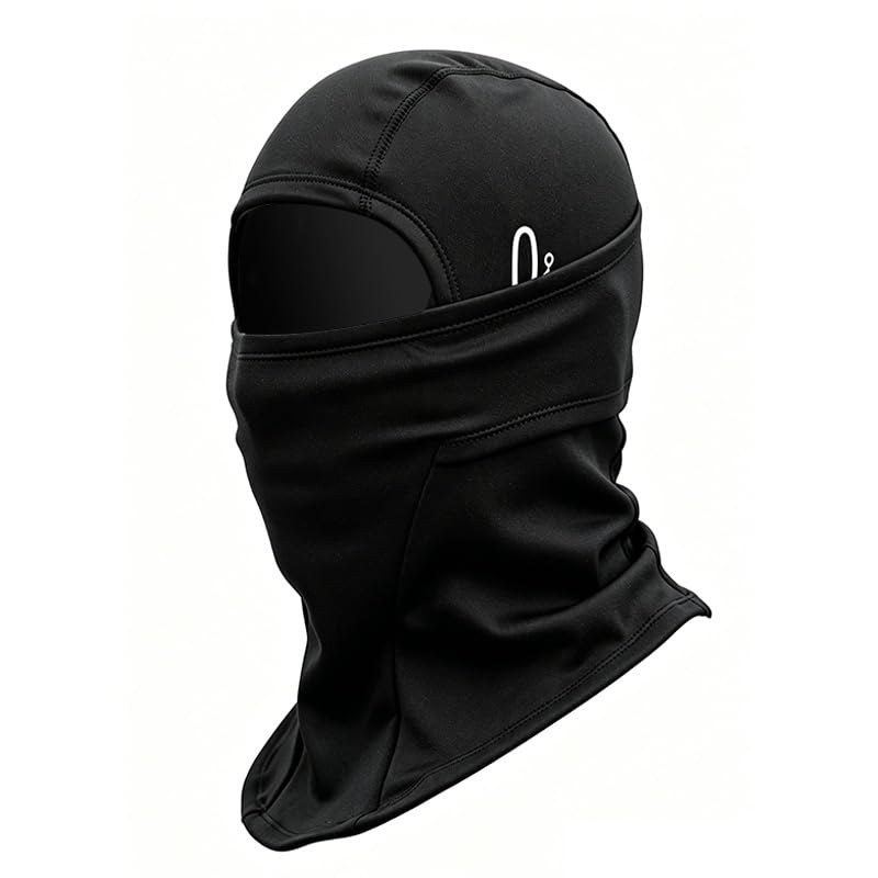 NICEIN Pasamontañas Moto de Forro Polar Negro - Balaclava Moto, Sotocasco Moto y Braga Cuello Unisex - Accesorios Moto Transpirables y Térmicos para Esquí, Ciclismo y Pasamontañas