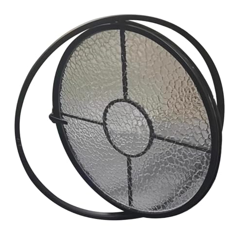 Tempered Glass Windows with Aluminum Alloy Frame, Ventilation and Lighting 360 Degree Rotating Circular Window, Home Business Flush Mount Arch Top Shed Window(Black,100 cm/39.4in)