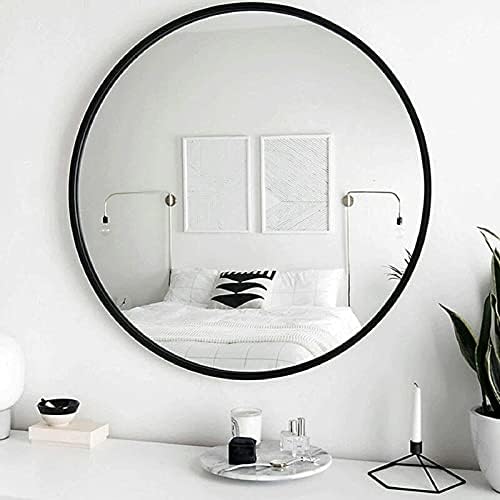 Trintion Round Mirror 60cm Circle Hanging Wall Mirror Home Decorative Wall Mounted Vanity Mirror for Bathroom Living Room - Image 8