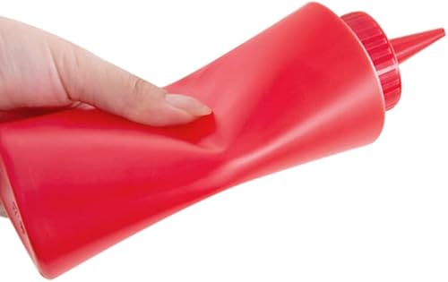 Miniatura 7 de Botellas de plástico de 3 colores para salsa exprimible con tapas de boquilla, dispensadores de botellas de condimentos reutilizables para mostaza,