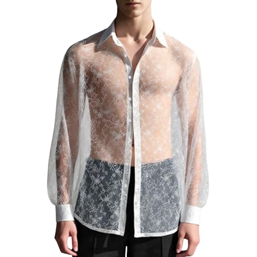 Chemise en maille dentelle pour homme la sophistication d'un vêtement sexy