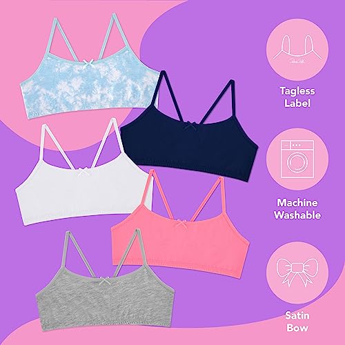 10 Pack Cotton Girls Training Bras - Racerback Crop Cami Training Bras for Girls2