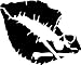 Kiss of Death Lips Kiss Skull Vinyl Graphic Car Truck Window Decor Decal Sticker - Die cut vinyl decal for windows, cars, trucks, tool boxes, laptops, MacBook - virtually any hard, smooth surface