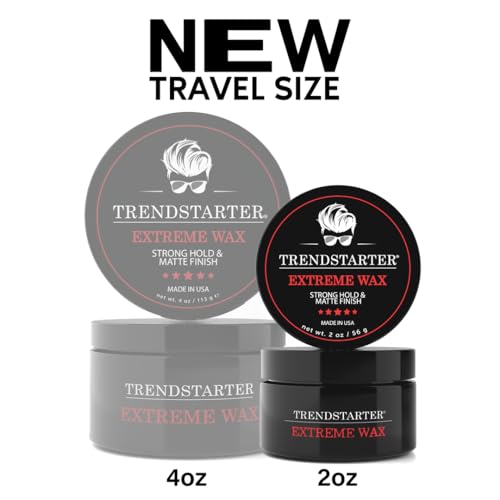 Image of TRENDSTARTER - EXTREME Premium Water Based Pomade - Travel Size - Strong Hold - Matte Finish - Flake-Free Styling for All Hair Types
