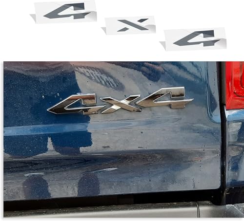 Image of Reflective Concepts 4x4 Emblem Overlay Decal Sticker -Fits: 2019-2026 Ram, NOT for Classic - (Color: Reflective Light Black)
