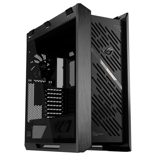 ASUS ROG Strix Helios II GX601S - Chassis EATX Gaming de Aluminio, diseño de Rejilla de Diamantes, 4 Ventiladores, gestión vertátil de Cables, Controlador ARGB, USB-C, Correas de Transporte - Negro