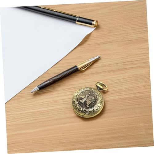 Happyyami 2 piezas Brújula de Bolsillo Vintage Herramienta de Navegación Precisa Estilo Reloj de Bolsillo Retro para Senderismo Camping Supervivencia al Aire Libre en Bronce Antiguo miniatura 6