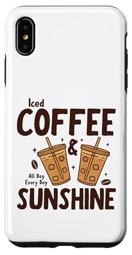 Iced Coffee & Sunshine Every Day All Day Funny Summer �X�}�z�P�[�X iPhone XS Max �p